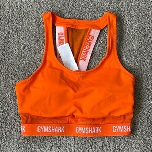 EC Gymshark Orange Sports Bra w/ Mesh Back - Size XS